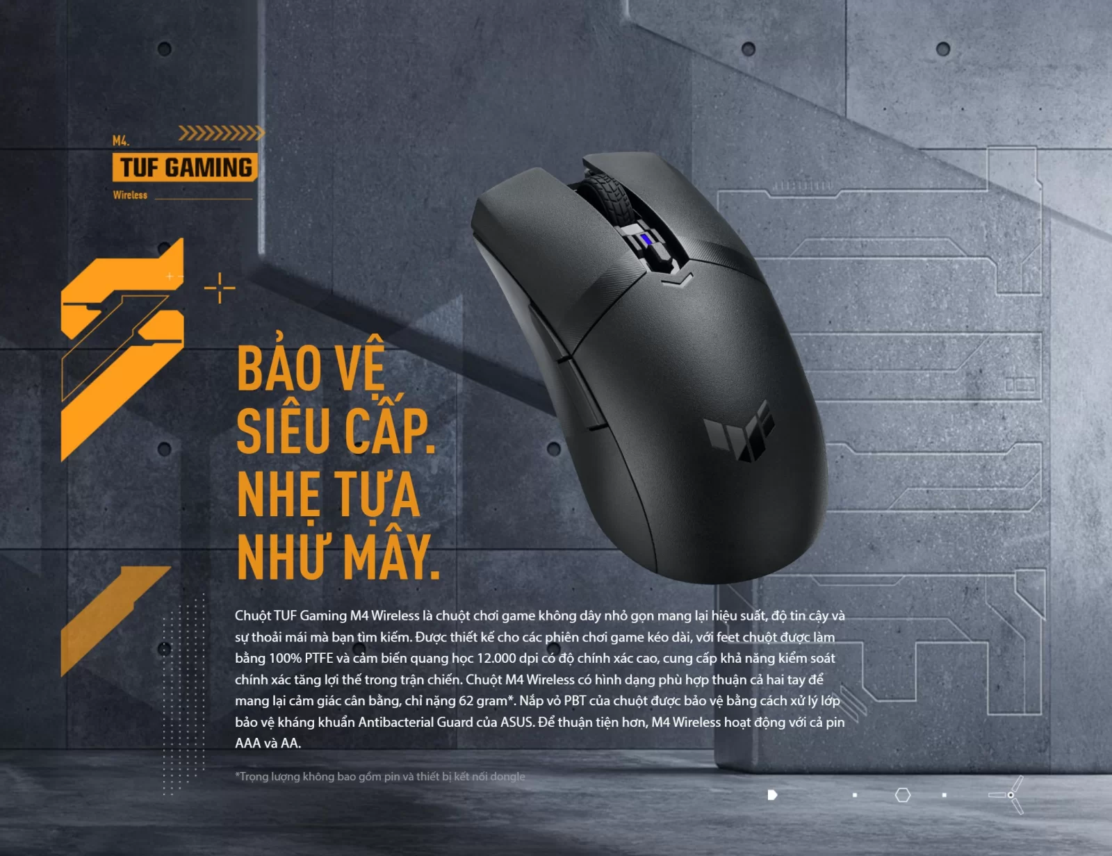 Chuột Gaming Asus TUF M4 Wireless