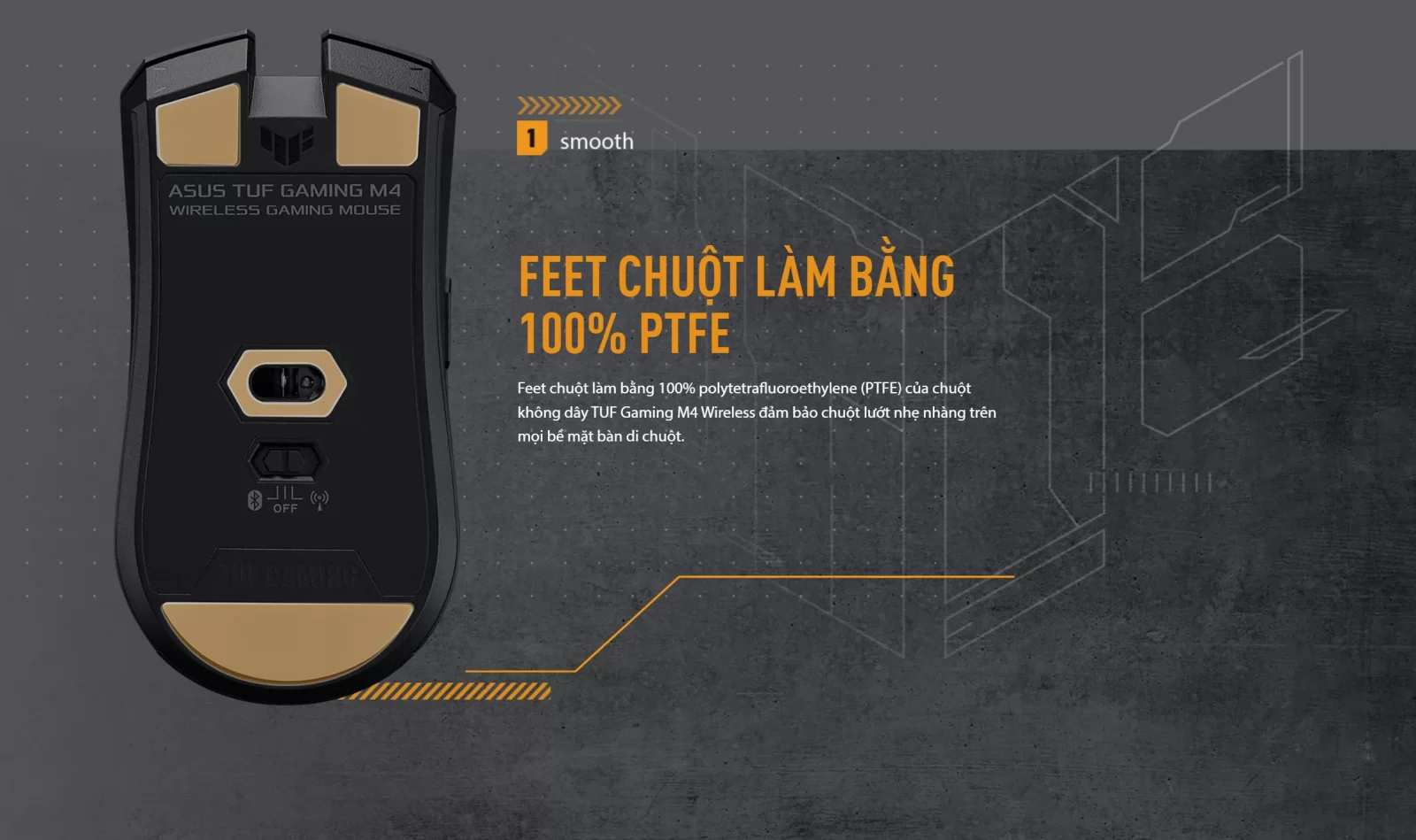 Chuột Gaming Asus TUF M4 Wireless -HTT