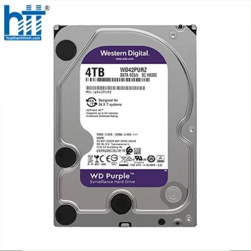 Ổ CỨNG HDD WD PURPLE 4TB 3.5 INCH, 5400RPM, SATA, 256MB CACHE (WD42PURU-78)