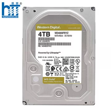 Ổ cứng HDD WD GOLD (4TB/3.5 INCH/SATA 3/256MB CACHE/7200RPM) (WD4003FRYZ)