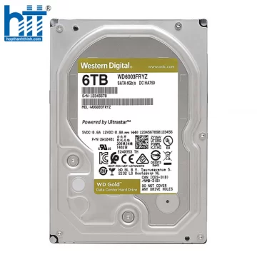 Ổ cứng HDD WD GOLD (6TB/3.5 INCH/SATA 3/256MB CACHE/7200RPM) (WD6003FRYZ)