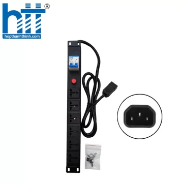 Thanh nguồn PDU Universal 6 Port - Phích cắm C14