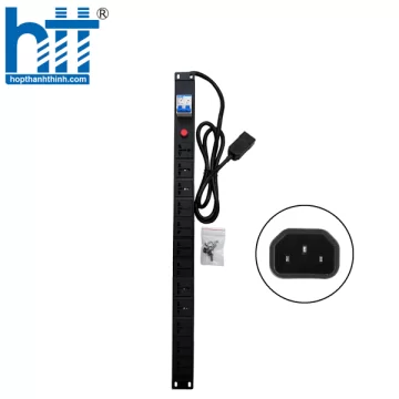 Thanh nguồn PDU Universal 12 Port - Phích cắm C14