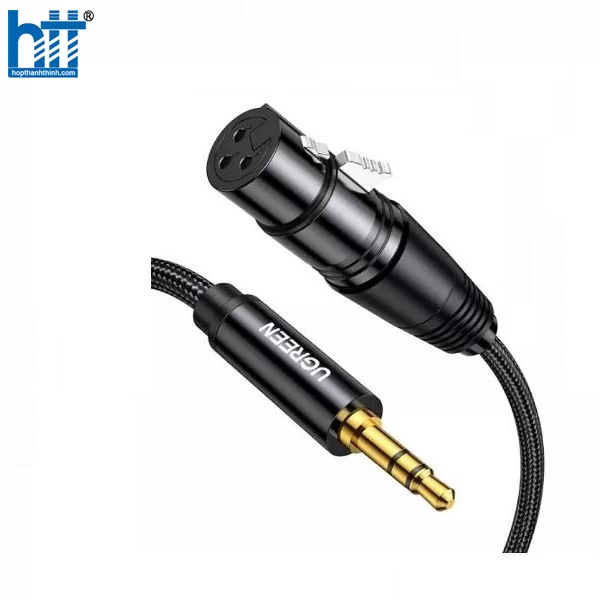 Ugreen 20763 1M Màu đen Cáp âm thanh 3.5 sang Xlr AV182 20020763