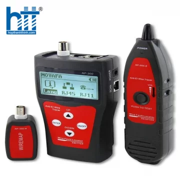  Bộ Test Dây, Đo Chiều Dài Dây, Dò Dây Có Màn Hình LCD: cáp mạng, cáp thoại, cáp đồng trục NF-300 