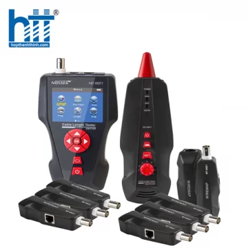 Bộ Test Dây, Đo Chiều Dài, Dò Dây Có Màn Hình LCD NF-8601W , 8 bộ remote: cáp mạng, cáp thoại, cáp đồng trục