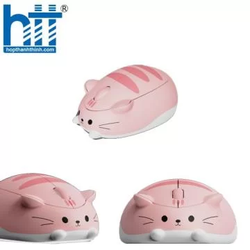 Chuột không dây Akko Cat Theme Mouse- Pink ANGIE (Tri – Mode)
