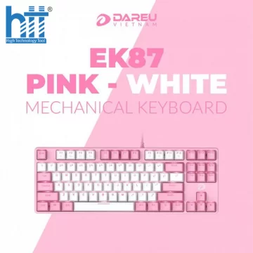 Bàn phím DareU EK87 Pink White