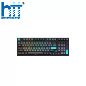 Bàn phím cơ AKKO 3098B Multi-modes Black & Cyan chính hãng