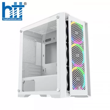Vỏ Case Xigmatek LUX M Arctic 3FR (EN48267 | MidTower | Màu Trắng | Sẵn 3 Fan)