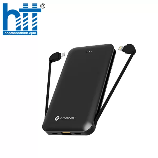 Sạc dự phòng Andino PowerTwin 10000mAh QC 3.0 ANPTQC10000BLK (Đen)