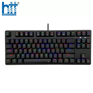 BÀN PHÍM CƠ EDRA EK387L RGB MÀU ĐEN RED SW (HUANO)