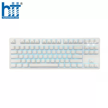 BÀN PHÍM CƠ EDRA EK387L MÀU TRẮNG BROWN SW (USBC/LED TRẮNG)