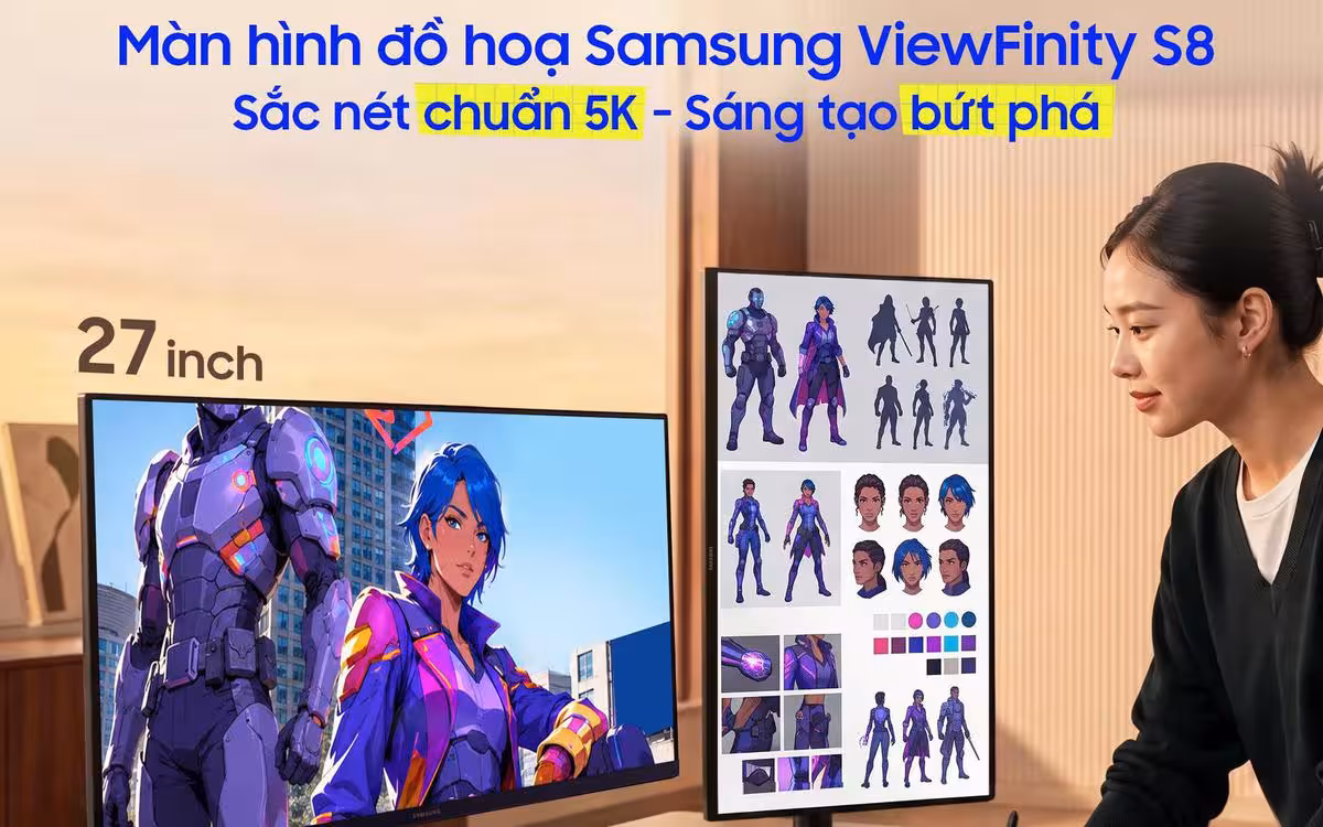Bộ đôi màn hình Samsung tối ưu cho nhu cầu học tập và giải trí của Gen Z