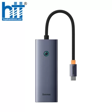 Hub Mở Rộng Kết Nối Đa Năng OS-Baseus Flite Series HUB Docking Station Space Grey Type-C to 4 Port