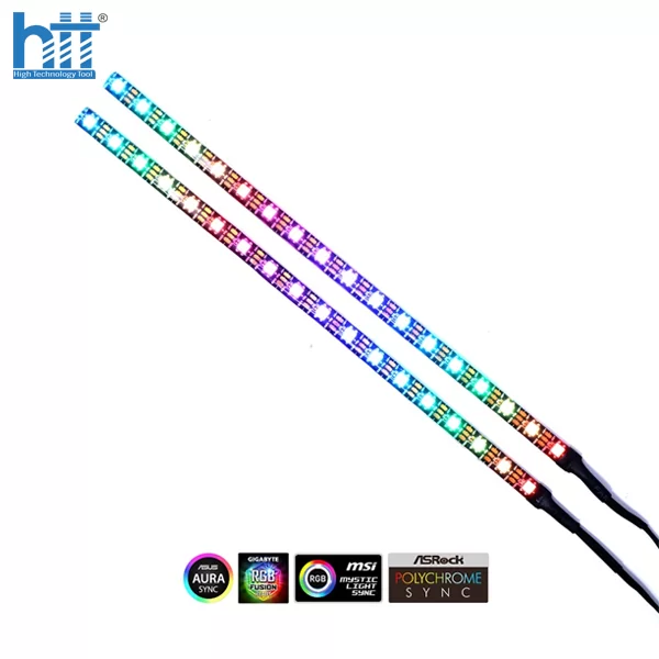 Bộ đèn led RGB 5V Digital Rainbow (2 x 30cm LED) Sync main