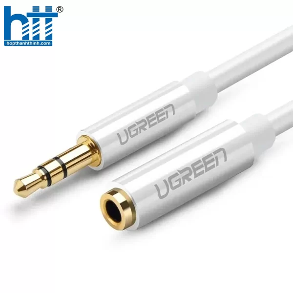 Cáp âm thanh 1M màu Trắng 3.5mm nối dài Ugreen 40677