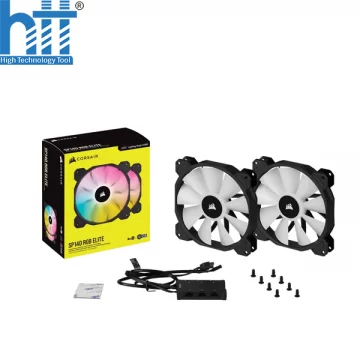 Fan Corsair iCUE SP140 RGB ELITE 140mm — Dual Fan Kit with Lighting Node CORE