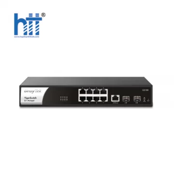 Thiết Bị Mạng Switch Draytek VigorSwitch P2100 8-Port Gigabit Smart PoE Managed