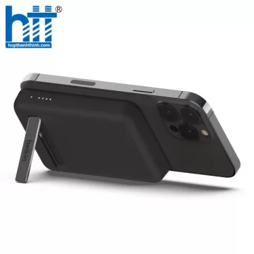 Pin sạc dự phòng không dây Belkin BOOSTCHARGE Magnetic 7.5W 5.000mAh có chân chống, cáp đi kèm C-C 1m Black
