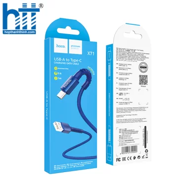Cáp Sạc X71 Especial charging data cable for Type-C 1M, 3A (Xanh)