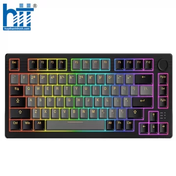Bàn phím cơ Gaming DAREU EK75 PRO BLACK GOLDEN (Triple Mode, Gasket Mount, RGB) 