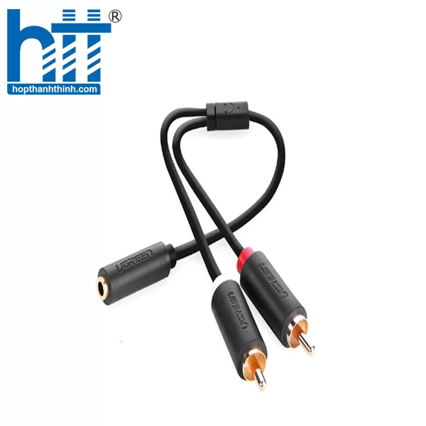 Ugreen 10549 3M màu Xám Cáp âm thanh 2 đầu Bông sen sang 3.5mm AV102 20010549