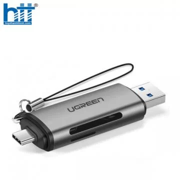 Đầu đọc thẻ nhớ SD/TF chuẩn USB Type C và USB 3.0 Ugreen 50706 chính hãng