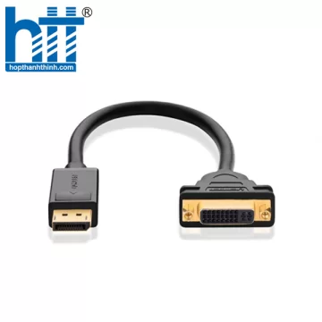 Ugreen 20405 15CM màu Đen Cáp chuyển đổi DP sang DVI 24 + 5 Hỗ trợ độ phân giải FULL HD 20405 20020405