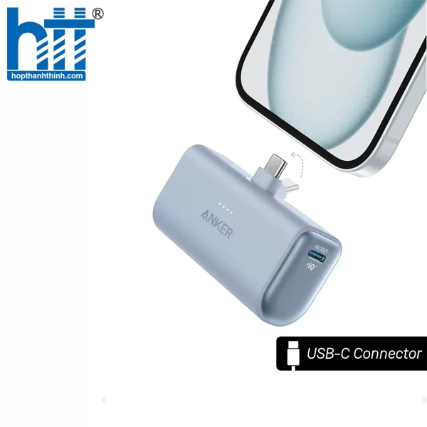 Pin Dự Phòng Anker Nano 5000 22.5W (Built-In USB-C Connector) - A1653 Blue