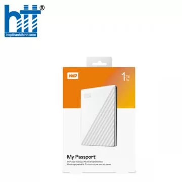 Ổ CỨNG DI ĐỘNG 1TB 2.5 INCH WD MY PASSPORT USB 3.2 TRẮNG - WDBYVG0010BWT-WESN