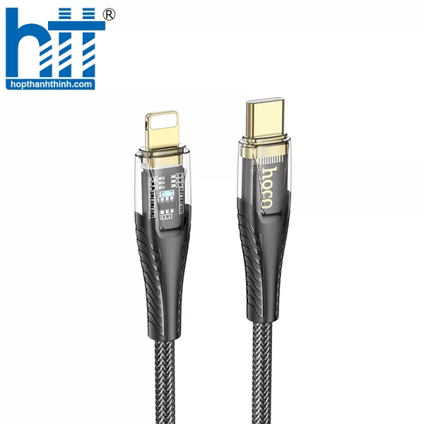 Cáp dữ liệu sạc PD phiên bản trong suốt U121 Gold tiêu chuẩn