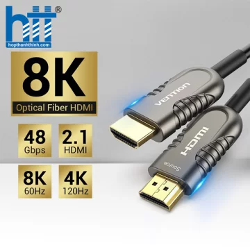 CÁP HDMI 2.1 QUANG DÀI 30M VENTION (AAZBT) HỖ TRỢ 8K