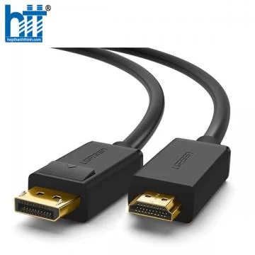 Ugreen 10238 1M Màu Đen Cáp chuyển đổi Displayport sang HDMI thuần đồng DP101