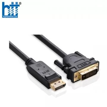 Ugreen 10243 1.5M màu Đen Cáp chuyển đổi DP sang DVI 24+1 Hỗ trợ độ phân giải 1920x1200 DP103