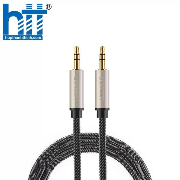 Ugreen 40783 5M màu Đen Cáp âm thanh 2 đầu 3.5mm dương đầu bọc kim loại cao cấp AV125 20040783