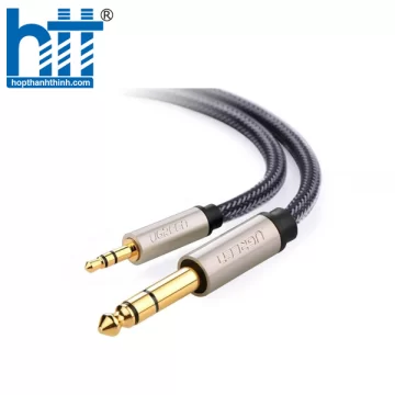 Ugreen 40808 10M màu Đen Cáp âm thanh 3.5mm sang 6.5mm cao cấp AV127 20040808