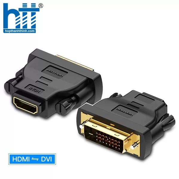 Đầu chuyển DVI 24+1 (M) to HDMI (F) Vention Model : ECDB0(dùng đảo chiều)