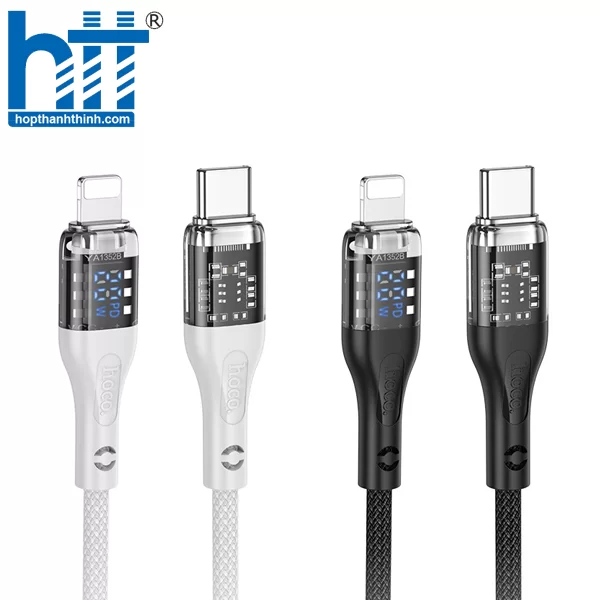 Cáp dữ liệu sạc PD phiên bản Discovery trong suốt U115 có màn hình cho iP