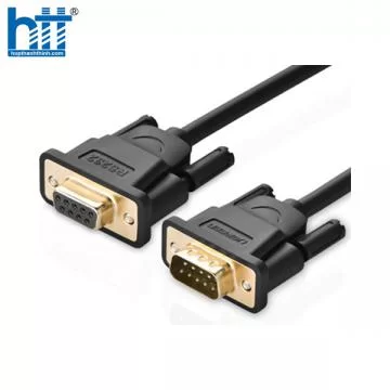 Ugreen 60308 1.5M 30AWG Màu Xám Cáp tín hiệu bấm chéo 2 đầu RS232 DB9 dương chuẩn cáp crossover thích hợp cho máy mã vạch máy công cụ kỹ thuật số DB102 20060308
