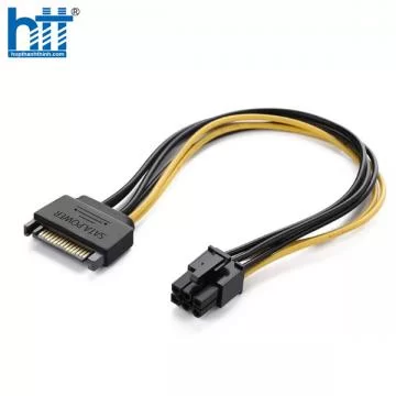 Ugreen 10635 20CM cáp nguồn SATA 15 chân ra 6 chân 10635 20010635