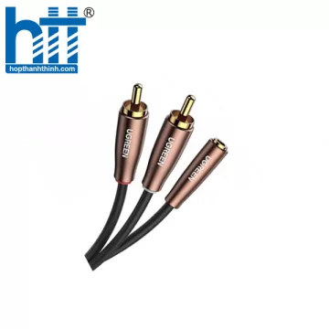 Cáp âm thanh Ugreen 50131 2m 3,5mm từ nữ sang 2×RCA AV198 10050131