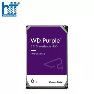 Ổ CỨNG HDD WD PURPLE 6TB 3.5 INCH, 5640RPM, SATA, 128MB CACHE (WD62PURZ)