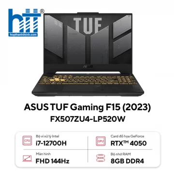 LAPTOP ASUS GAMING TUF FX507ZU4-LP520W (I7 12700H/8GB RAM/512GB SSD/15.6 FHD 144HZ/RTX 4050 6GB/WIN11/XÁM)