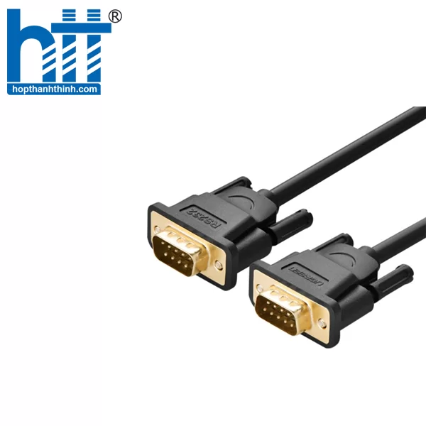 Ugreen 20153 1.5M màu Đen Cáp tín hiệu 2 đầu COM RS232 dương cao cấp DB101 20020153