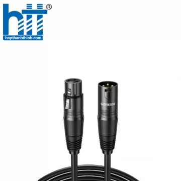 Ugreen 20714 10M Màu Đen Cáp nối dài Microphone cannon âm thanh AV130 20020714
