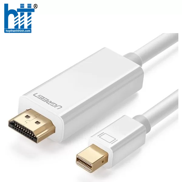 Ugreen 10404 2M màu Trắng Cáp chuyển đổi Mini DP sang HDMI hỗ trợ phân phải 1080P MD101 20010404