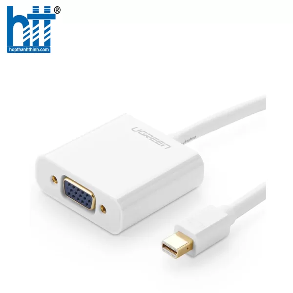 Ugreen 10458 Màu Trắng ABS Cáp chuyển đổi Mini DP sang VGA 1920x1080 60Ghz MD113 20010458
