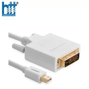 Ugreen 10405 2M Màu Trắng Cáp chuyển đổi Mini DP sang DVI 24 + 1 hỗ trợ phân giải 1080P MD102 20010405