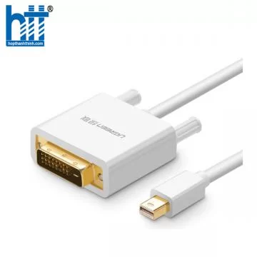 Ugreen 10425 3M Màu Trắng Cáp chuyển đổi Mini DP sang DVI 24 + 1 hỗ trợ phân giải 1080P MD102 20010425